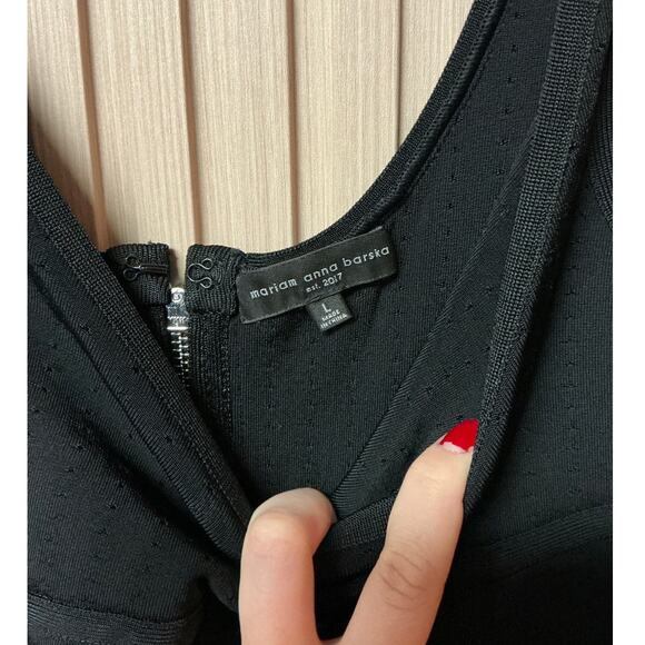 Mariam Anna Barska MAB1 Below-Knee Tank Dress Black Size L - Picture 5 of 9